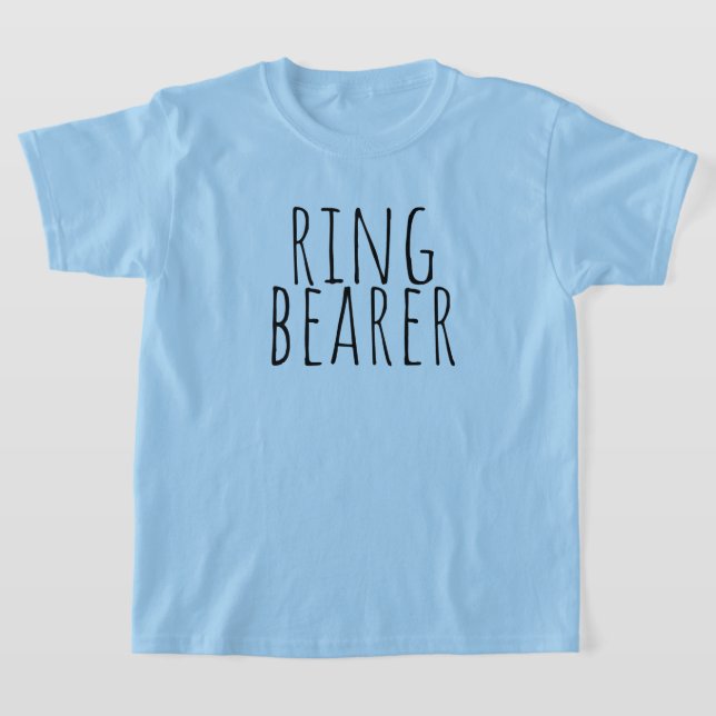 Ring Bearer Bridal Party Wedding T Shirt (Laydown)