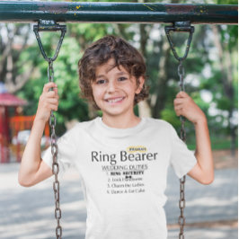 Ring Bearer Bröllop Duties T Shirt