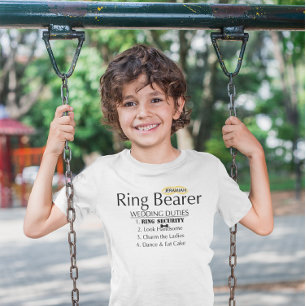 Ring Bearer Bröllop Duties T Shirt