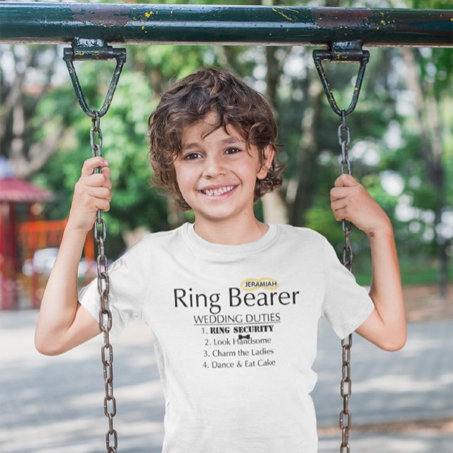 Ring Bearer Bröllop Duties T Shirt (Skapare uppladdad)