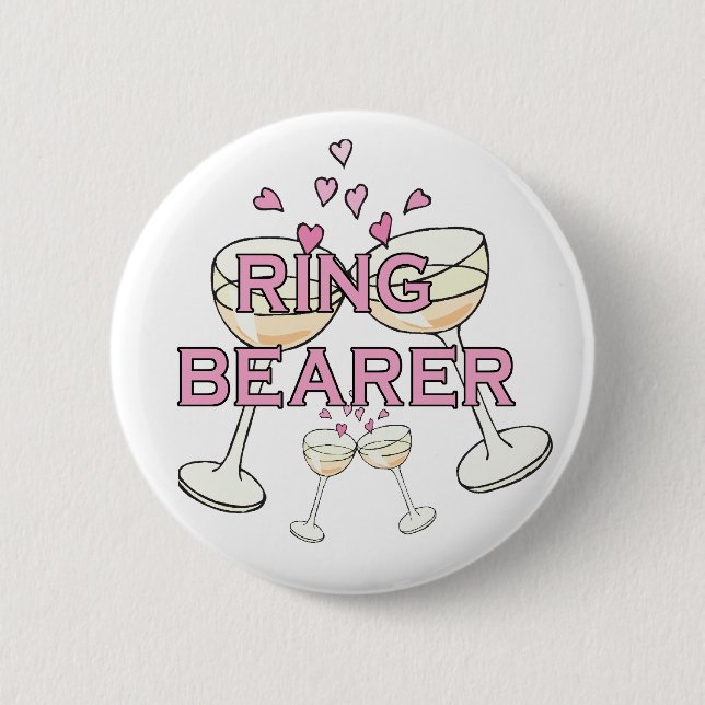 Ring Bearer Bröllop ID-knapp Knapp (Framsida)