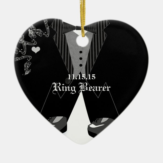 Ring Bearer Bröllop jul Ornament (Framsidan)