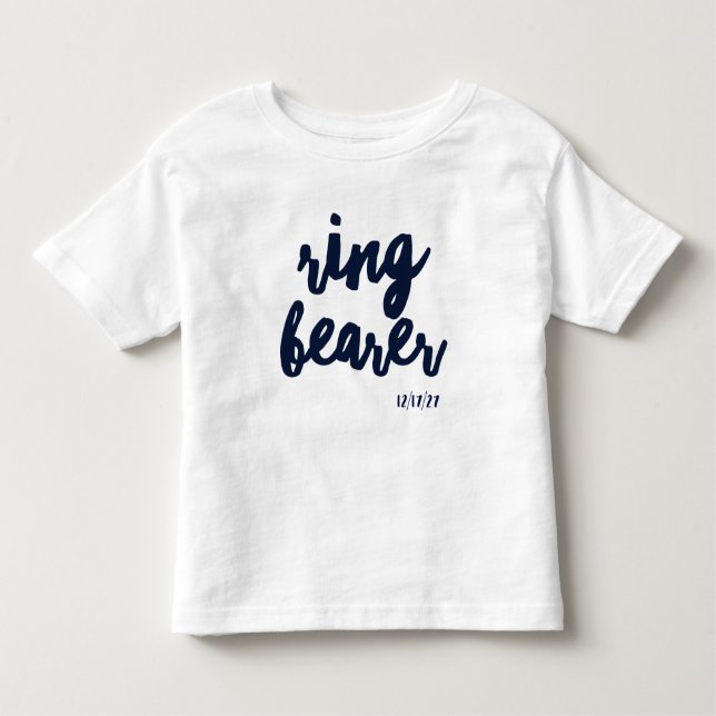 Ring Bearer Bröllop T Shirt (Framsida)