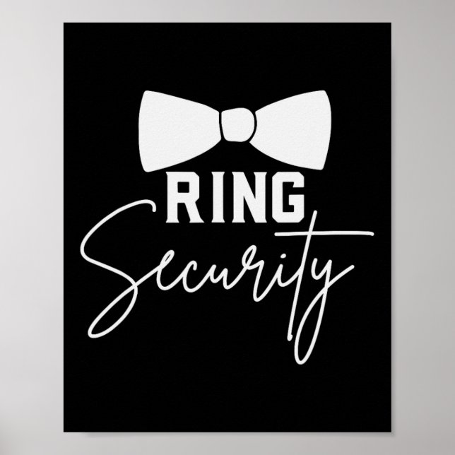Ring Bearer Bröllopsfest Squad Security, stomme Poster (Framsidan)