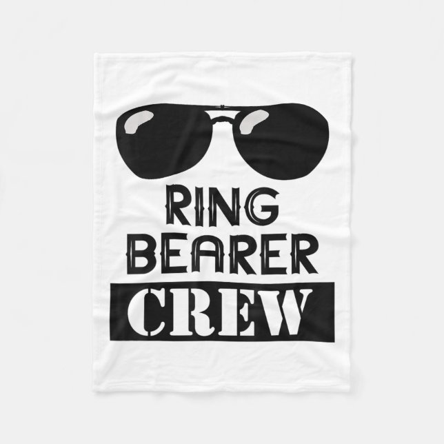Ring Bearer Crew Ring Wedding Party Sungl Security Fleecefilt (Framsidan)
