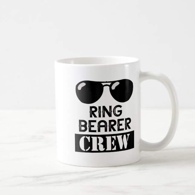 Ring Bearer Crew Ring Wedding Party Sungl Security Kaffemugg (Höger)