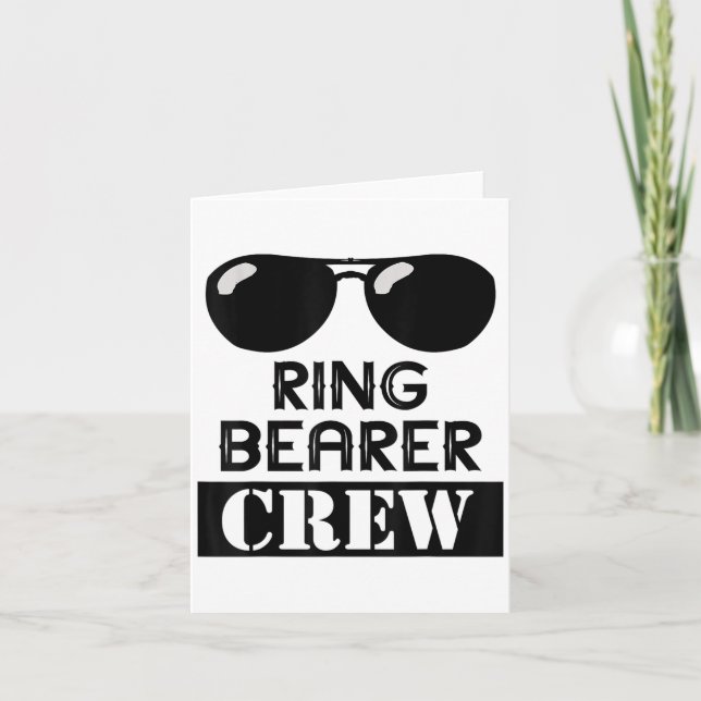 Ring Bearer Crew Ring Wedding Party Sungl Security Kort (Framsida)