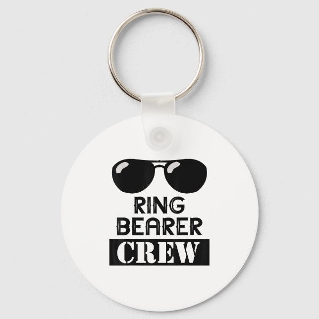 Ring Bearer Crew Ring Wedding Party Sungl Security Nyckelring (Framsida)
