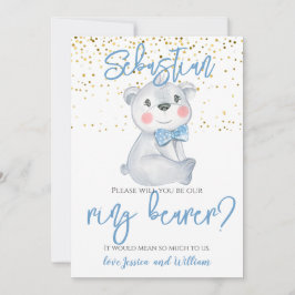 Ring Bearer Cute Bear Page Boy Frieri Inbjudningar