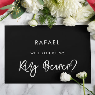 Ring Bearer-frieri kort för contemporary svart Bea