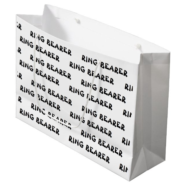 "Ring Bearer" Gift Bag (Framsidan Vinklad)