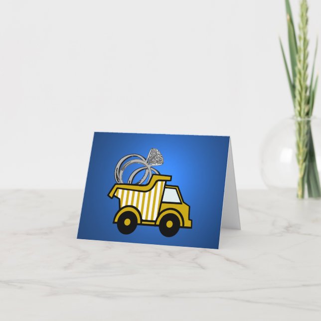 Ring Bearer Gult Lastbil Kort (Framsida)