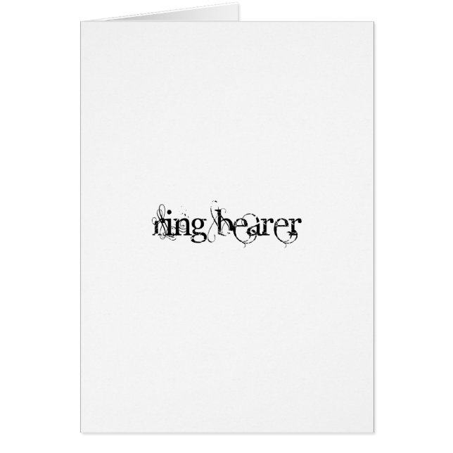 Ring Bearer Hälsningskort (Framsidan)