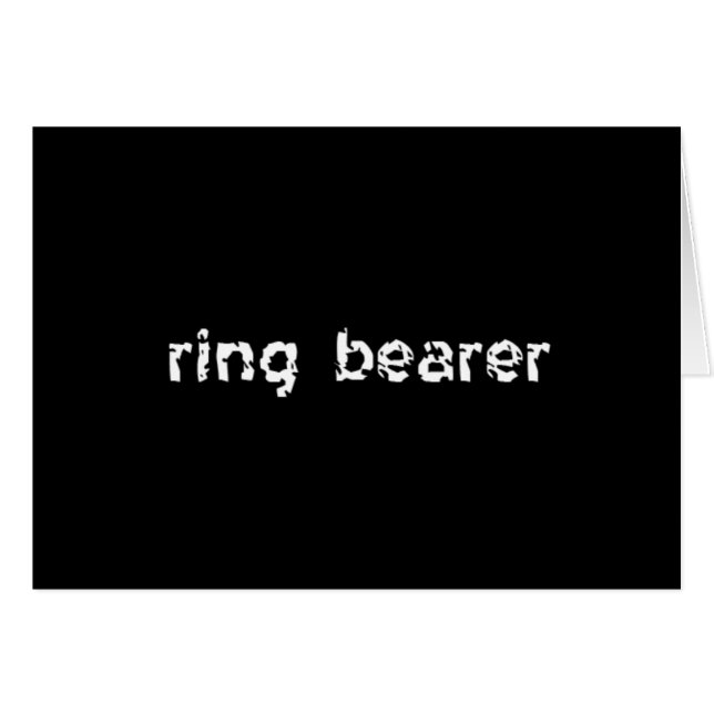Ring Bearer Hälsningskort (Framsidan Horizontal)
