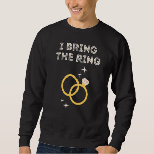 Ring Bearer jag tar med mig Bröllopsfesten Ring Lång Ärmad Tröja