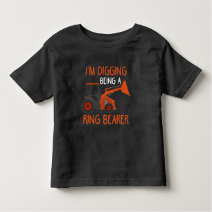 Ring Bearer Kid Tractor älskare Bröllop Son Farmer T Shirt