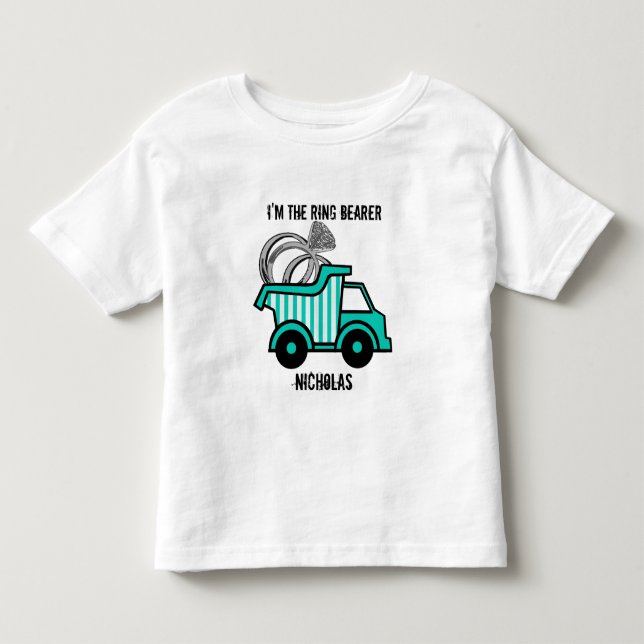 Ring Bearer Lastbil Tee Shirt (Framsida)
