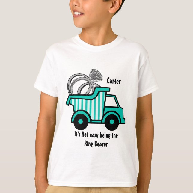 Ring Bearer Lastbil Tee Shirt (Framsida)