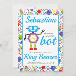 Ring Bearer Page Boy Frieri Robot Card Inbjudningar