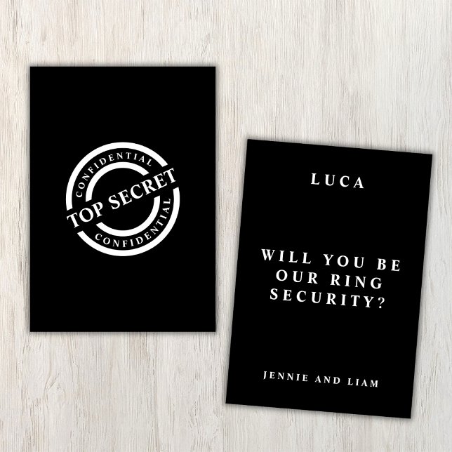 Ring Bearer Top Secret vare sig vår säkerhet i Rin Kort (Ring Bearer Top Secret Be Our Ring Security Card)