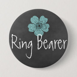 Ring Bearer Vild Teal Ro Chalkboard Knapp