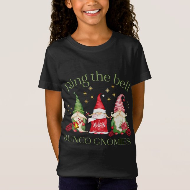 Ring: Bell Bunco Gnomies Bunco-julgranarna T Shirt (Framsida)