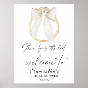 Ring Bow Hon är välkommen till Möhippan och gifter Poster