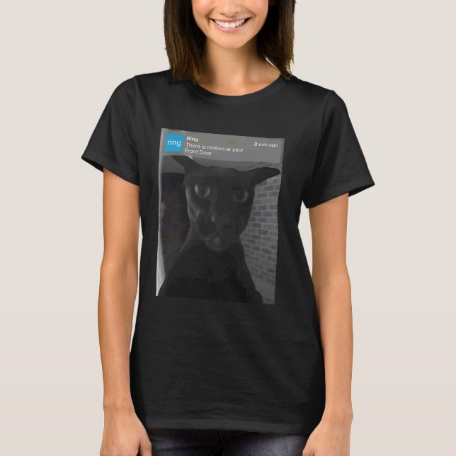 Ring Cat Rörelse Meme T Shirt (Framsida)