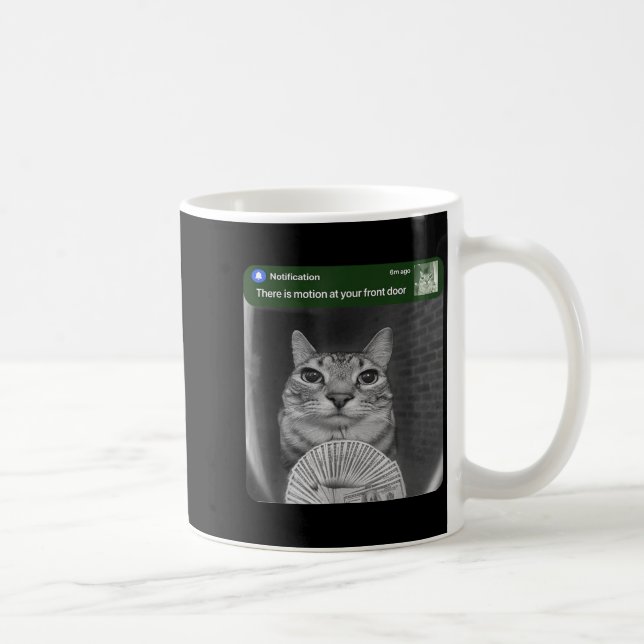 Ring Cat With Motion Meme  Kaffemugg (Höger)