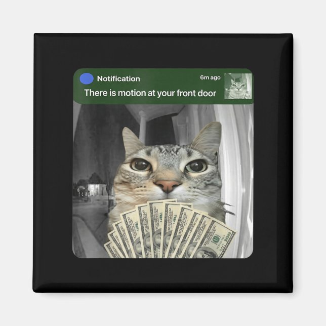 Ring Cat With Motion Meme  Magnet (Framsidan)