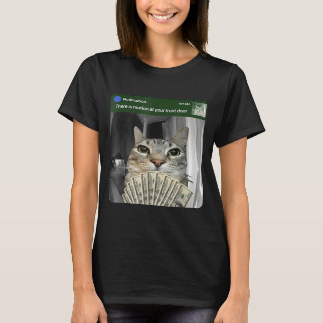 Ring Cat With Motion Meme  T Shirt (Framsida)