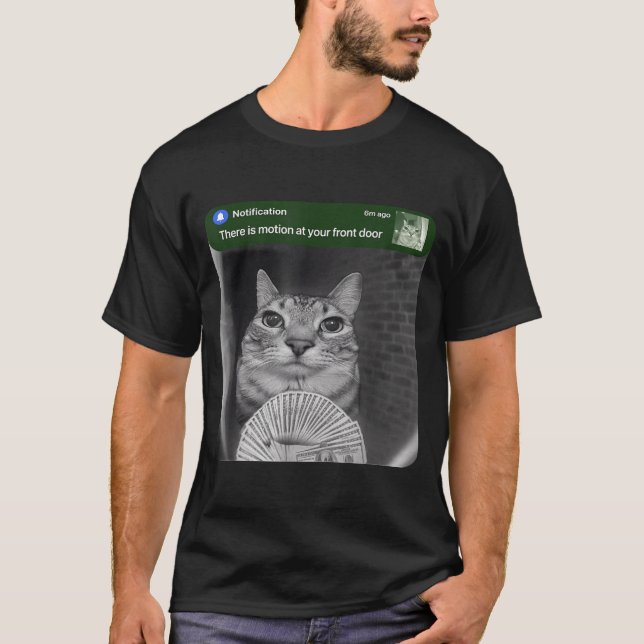 Ring Cat With Motion Meme  T Shirt (Framsida)