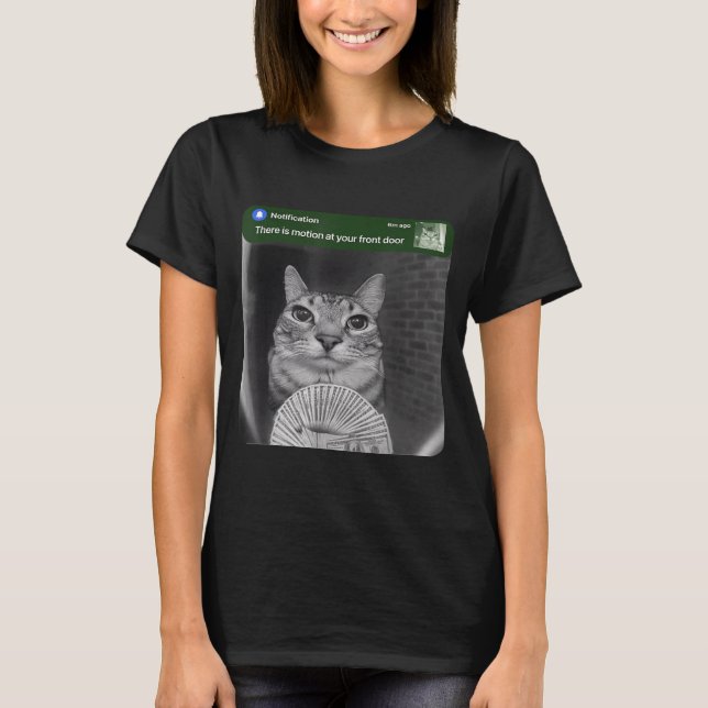 Ring Cat With Motion Meme  T Shirt (Framsida)