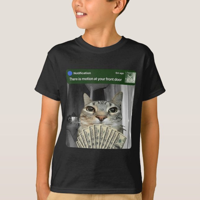Ring Cat With Motion Meme  T Shirt (Framsida)
