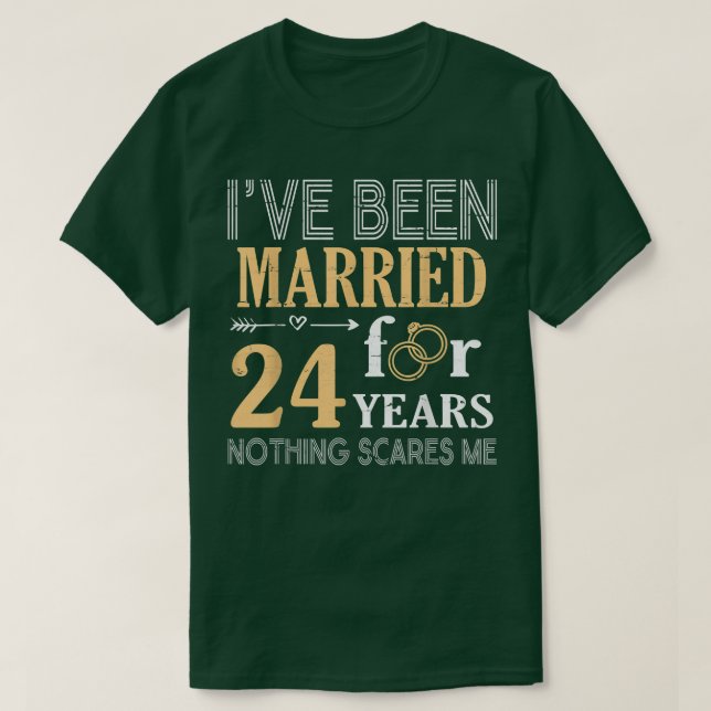Ring Couple Ive Been Married For 24 Years Nothing  T Shirt (Design framsida)