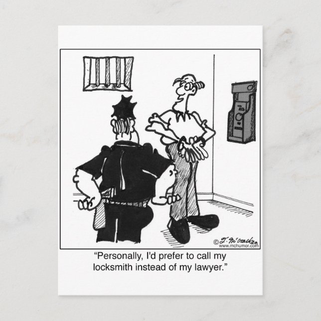 Ring en Locksmith, inte en advokat Vykort (Framsida)