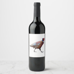 Ring hånglad Pheasant Vinflaska Etikett