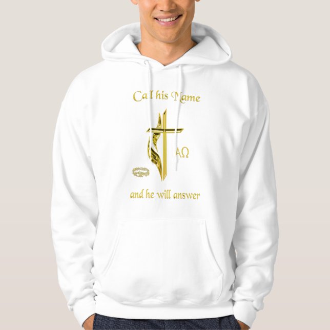 Ring hans namn hoodie (Framsida)