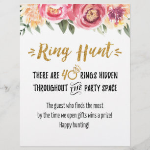 Ring Hunt Bröllopsspelskylt