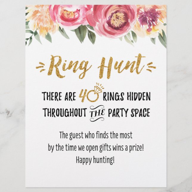 Ring Hunt Bröllopsspelskylt (Framsida)