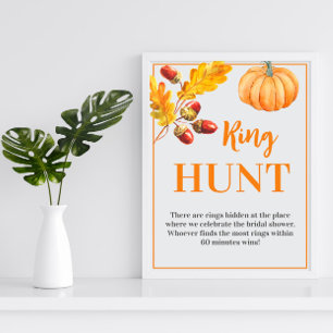 Ring Hunt Fall Pumpkin Möhippa-spelsignatur Poster