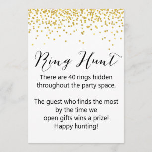 Ring Hunt Game 5x7-skylt Inbjudningar