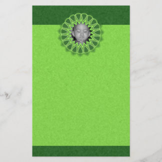 Ring i Grönt Photo Ram Kaleidoscope Mandala Brevpapper