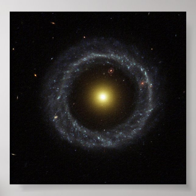 Ring i Hett Blue Stars Pinjul Around Gult Nuc Poster (Framsidan)