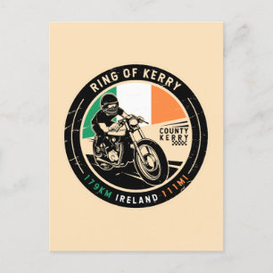 Ring i Kerry Ireland Motorcycle Vykort