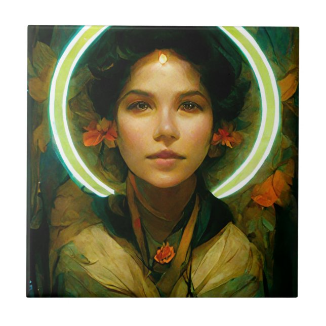 Ring i Light Fantasy Sci-fi Kakelplatta (Framsidan)