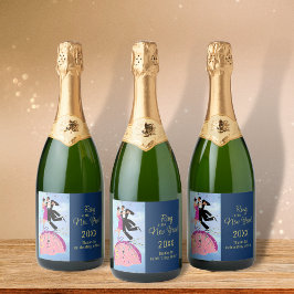 Ring i nyårsaftongen Champagne Flaska