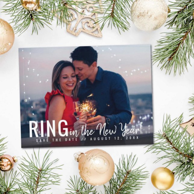 Ring i nyårsfotot Spara datum Meddelande Vykort (Skapare uppladdad)