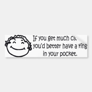 RING I POCKET BUMPER STICKER BILDEKAL
