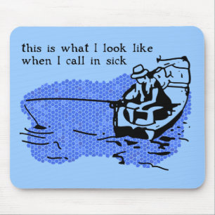 Ring in Sick Funny Fishing Mousepad Work Humor Musmatta